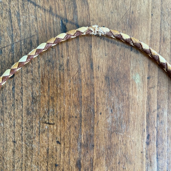 Elk horn vintage woven leather Bolo Tie - Picture 8 of 13